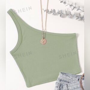 One Shoulder Crop Top